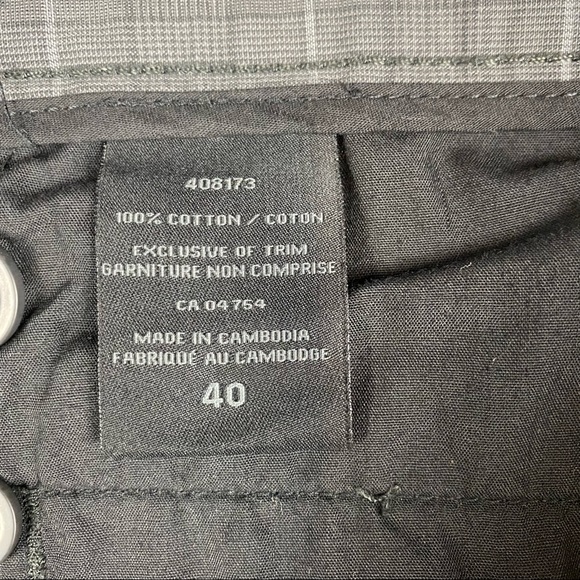 KENNETH COLE Men's Dark Grey Plaid Flat Front Shorts Size 40 - Picture 10 of 11